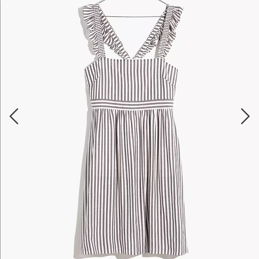 Madewell - NWT - Striped Ruffle-Strap Empire Dress - SZ:00